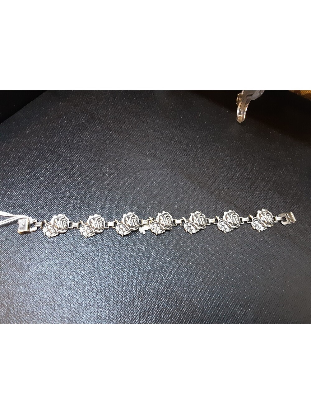 Solid Sterling Rose Bracelet